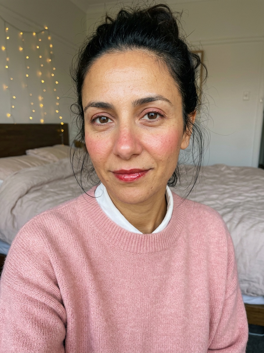 Igari Makeup on a woman in her late 30s with tan skin and brown eyes