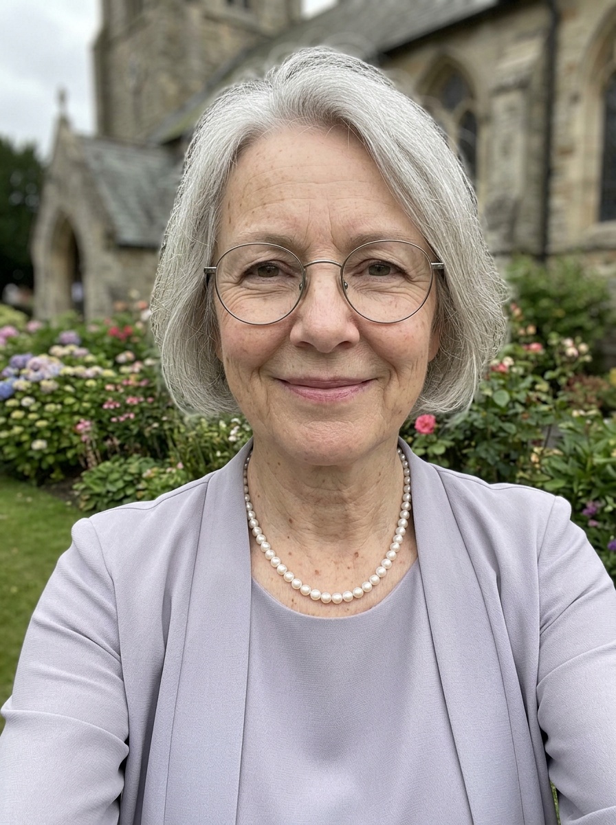 Mother of the Bride Makeup on a woman in her 60s with light skin, fine lines and glasses