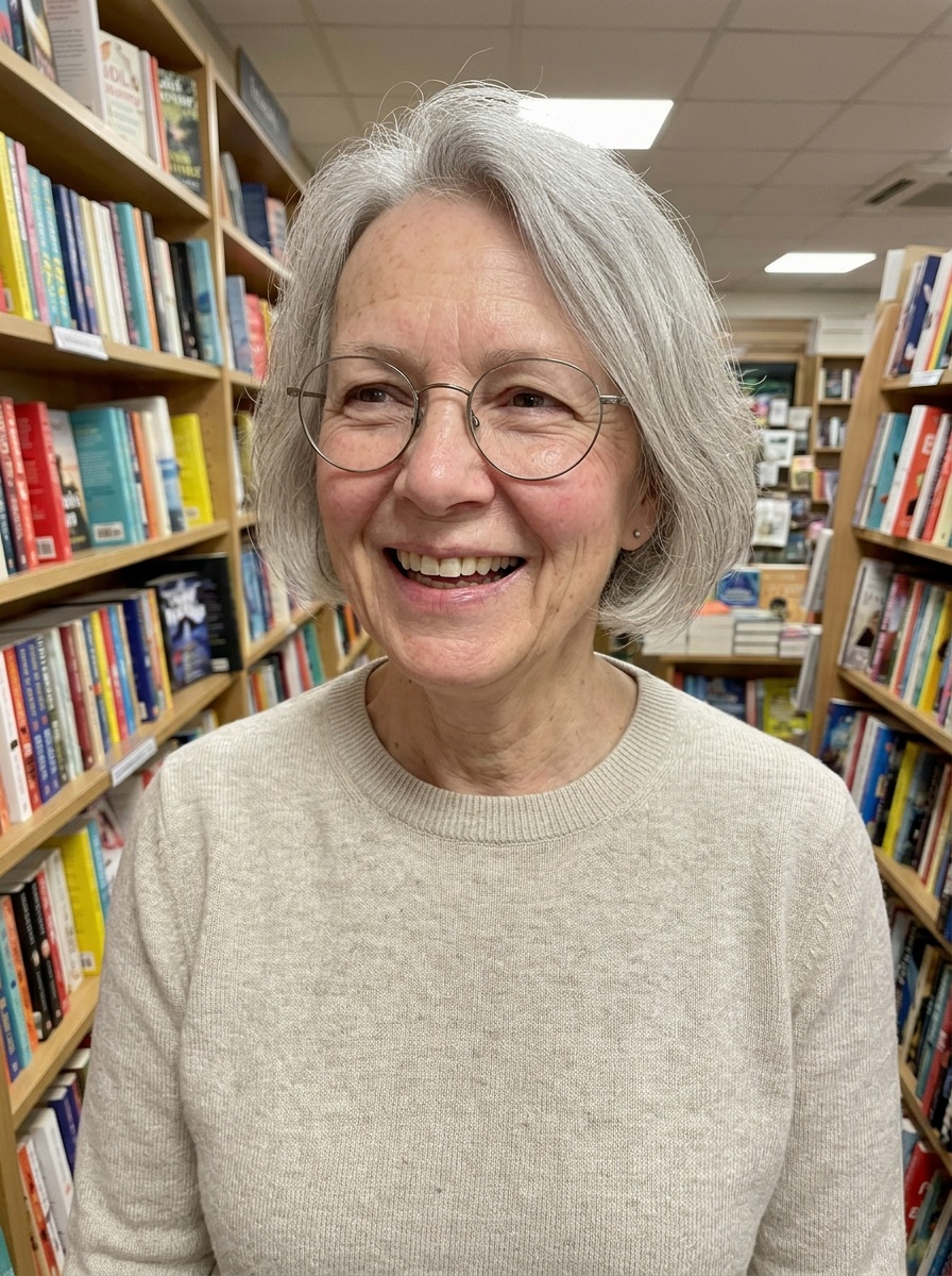 Natural Makeup on a woman in her 60s with light skin, fine lines and glasses