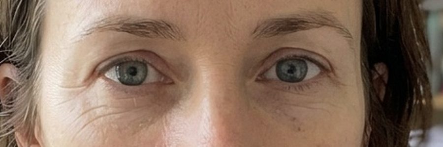 Deep-set eyes, shown on one of our models
